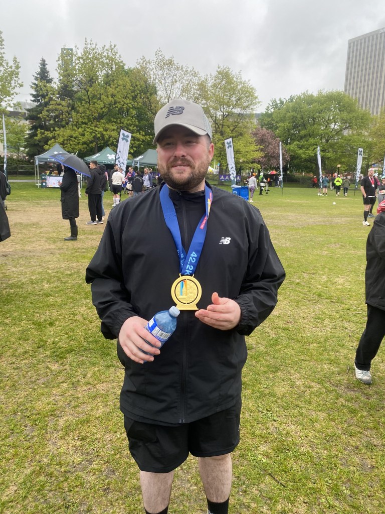 ran the 4.2 k marathon